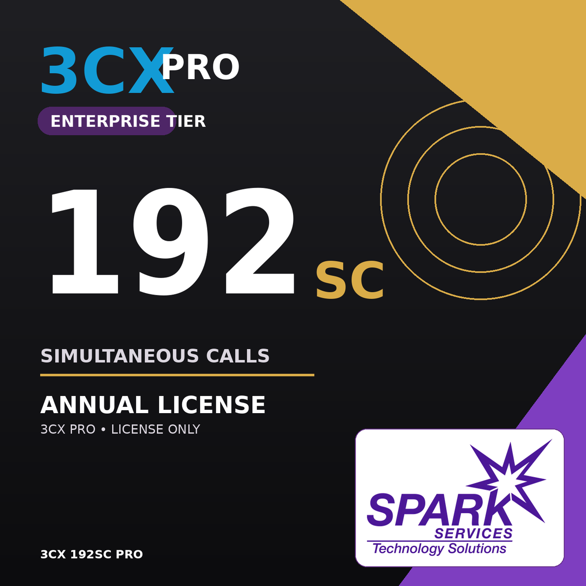 3CX 192SC PRO Annual License from SPARK Services