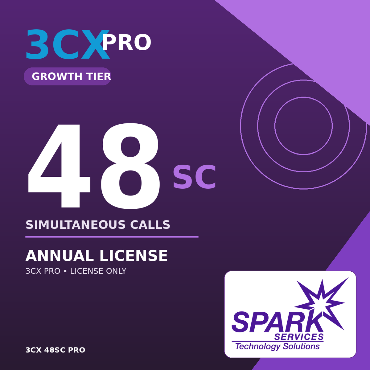 3CX 48SC PRO Annual License from SPARK Services