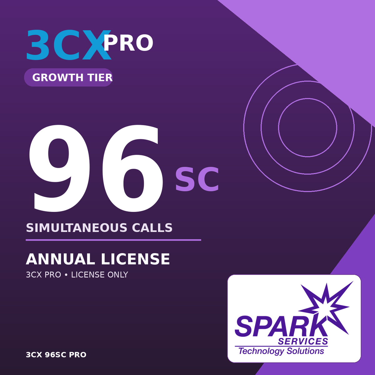 3CX 96SC PRO Annual License from SPARK Services