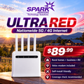 SPARK Ultra Red nationwide 5G and 4G internet with Velox modem