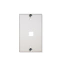 WALL PLATE, PHONE, FLUSH, 1-PORT, WHITE