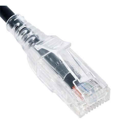 PATCH CORD, CAT 6 SLIM CLEAR SR 5FT BK