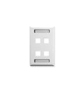 FACEPLATE, ID, 1-GANG, 4-PORT, WHITE