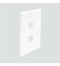 FP02PWH FACEPLATE 2 PORT WHITE