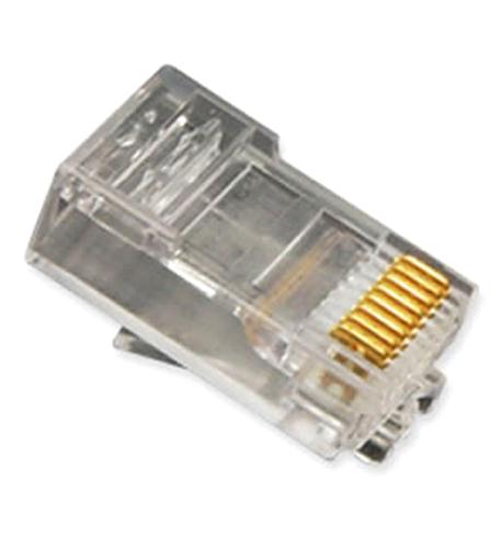 PLUG, 8P8C, OVAL ENTRY, SOLID, 100PK