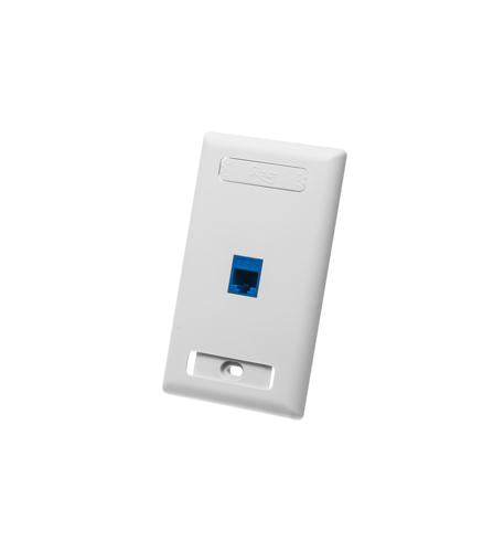 FACEPLATE, ID, 1-GANG, 1-PORT, WHITE