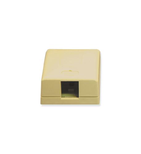 SURFACE MOUNT BOX, 1-PORT, IVORY