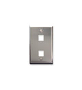FACEPLATE, STAINLESS STEEL,1-GANG,2-PORT