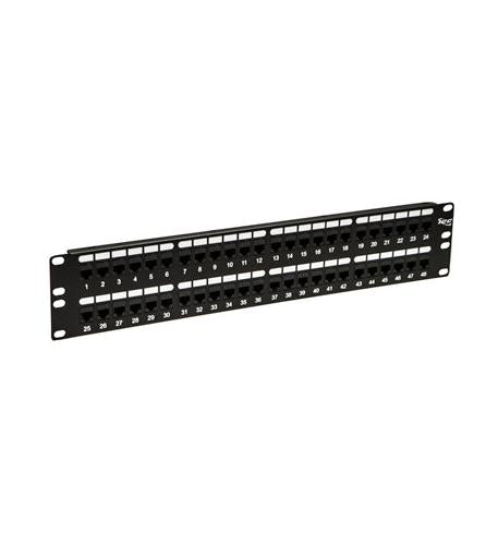 PATCH PANEL,CAT 6, FEED-THRU 48-P,2RMS