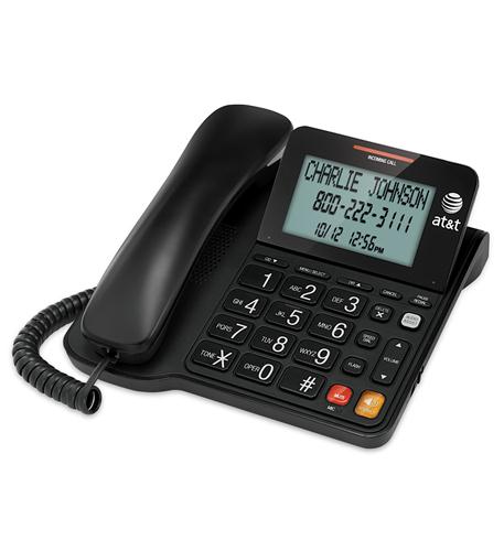Corded Speakerphone with Display - BLACK