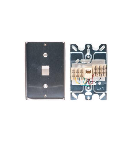 Wall Plate IDC 6P6C STAINLESS STEEL
