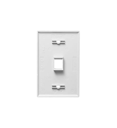 FACEPLATE, OVERSIZED, 1-PORT, WHITE