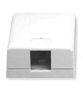 SURFACE MOUNT BOX, 1-PORT, WHITE
