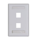 FACEPLATE, ID, 1-GANG, 2-PORT, 10PK, WH