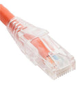 PATCH CORD CAT6 CLEAR BOOT 1' ORANGE