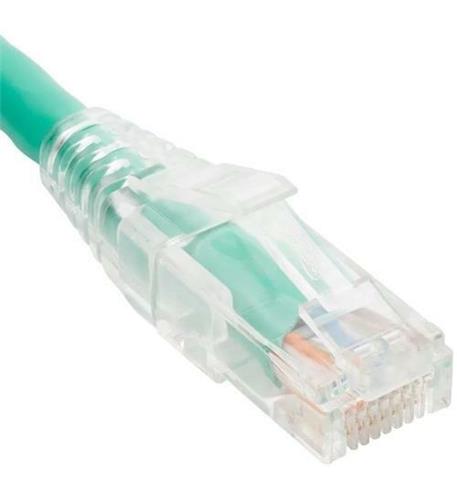 PATCH CORD, CAT 6, CLEAR BOOT, 7' GREEN