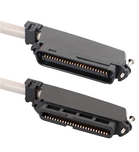 25-PAIR CABLE ASSEMBLY, F-M, 90°, 10'