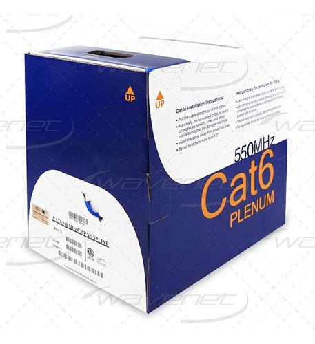 CAT6 UTP PLENUM NO SPLINE BLACK