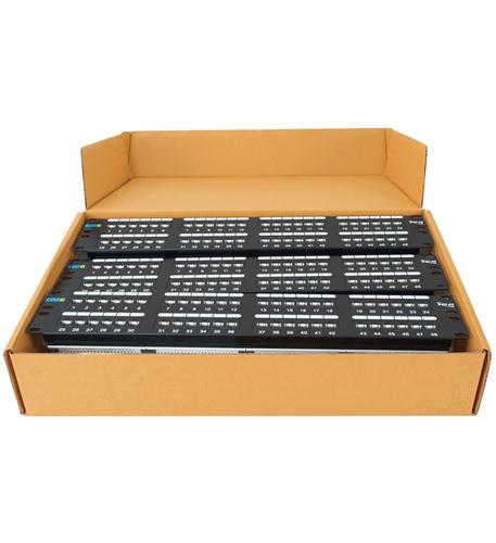 PATCH PANEL, CAT 6, 48-PORT, 2 RMS, 6 PK
