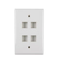 FP04PWH-SPK FACEPLATE 4 PORT WHITE