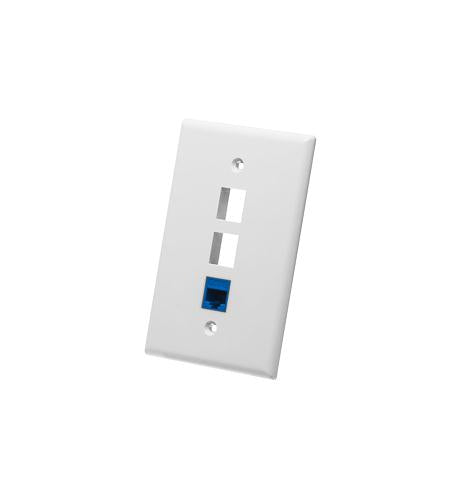 FACEPLATE, OVERSIZED, 3-PORT, WHITE