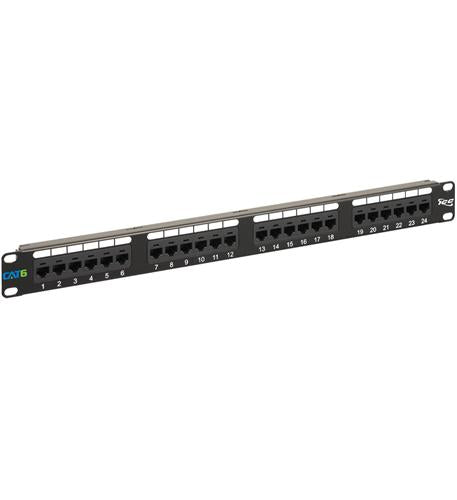 PATCH PANEL, CAT 6, 24-PORT, 1 RMS