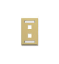 FACEPLATE, ID, 1-GANG, 2-PORT, IVORY