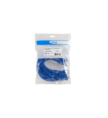 PATCH CORD, CAT 6, CLEAR BOOT,7',25PK,BL